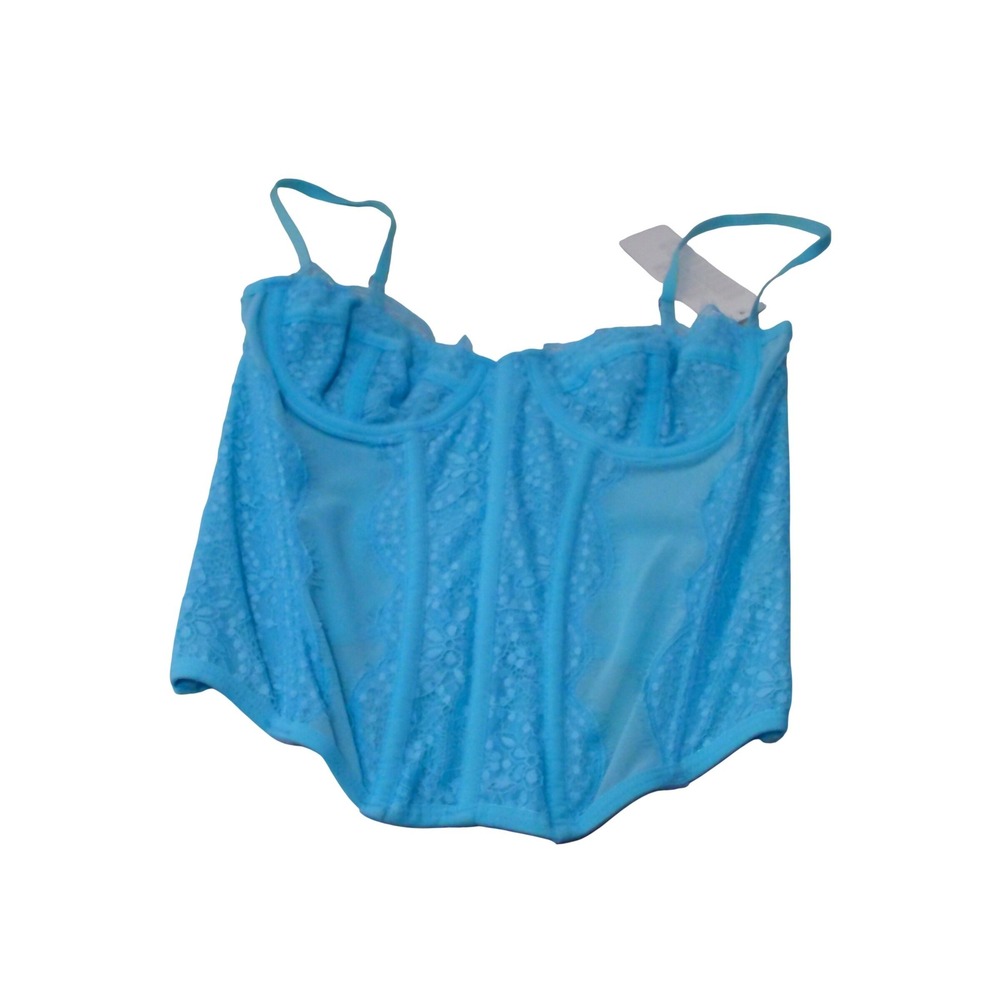 Urban Outfitters Out From Under Modern Love Turquoise Lace Corset Top Small NWT
